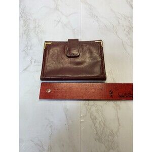 Vintage Princess Gardner Burgundy Leather Womens Organizer, I.D. Credit Photo